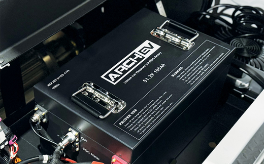 ARCH EV ARCH Lithium 51.2V 105Ah Battery in a Golf Car