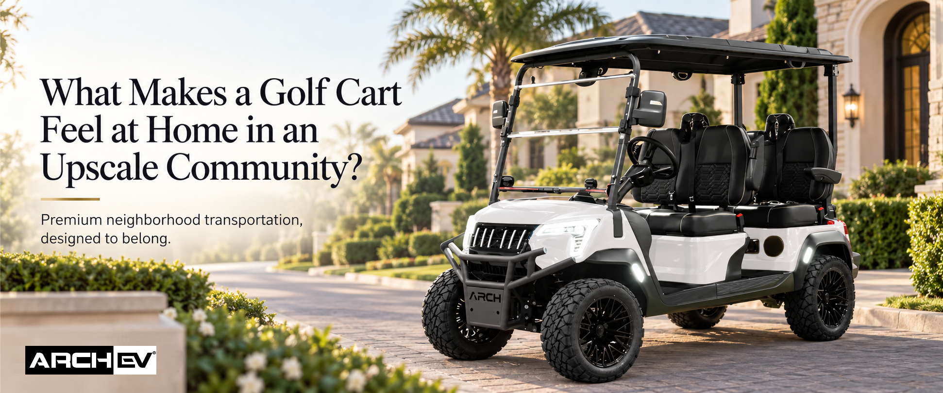 How Can a Golf Cart Feel at Home in an Upscale Community?