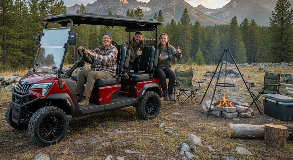 Wyoming Campers with a Golf Car
