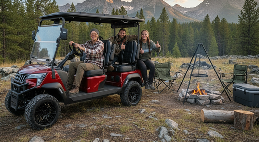 Wyoming Campers with a Golf Car